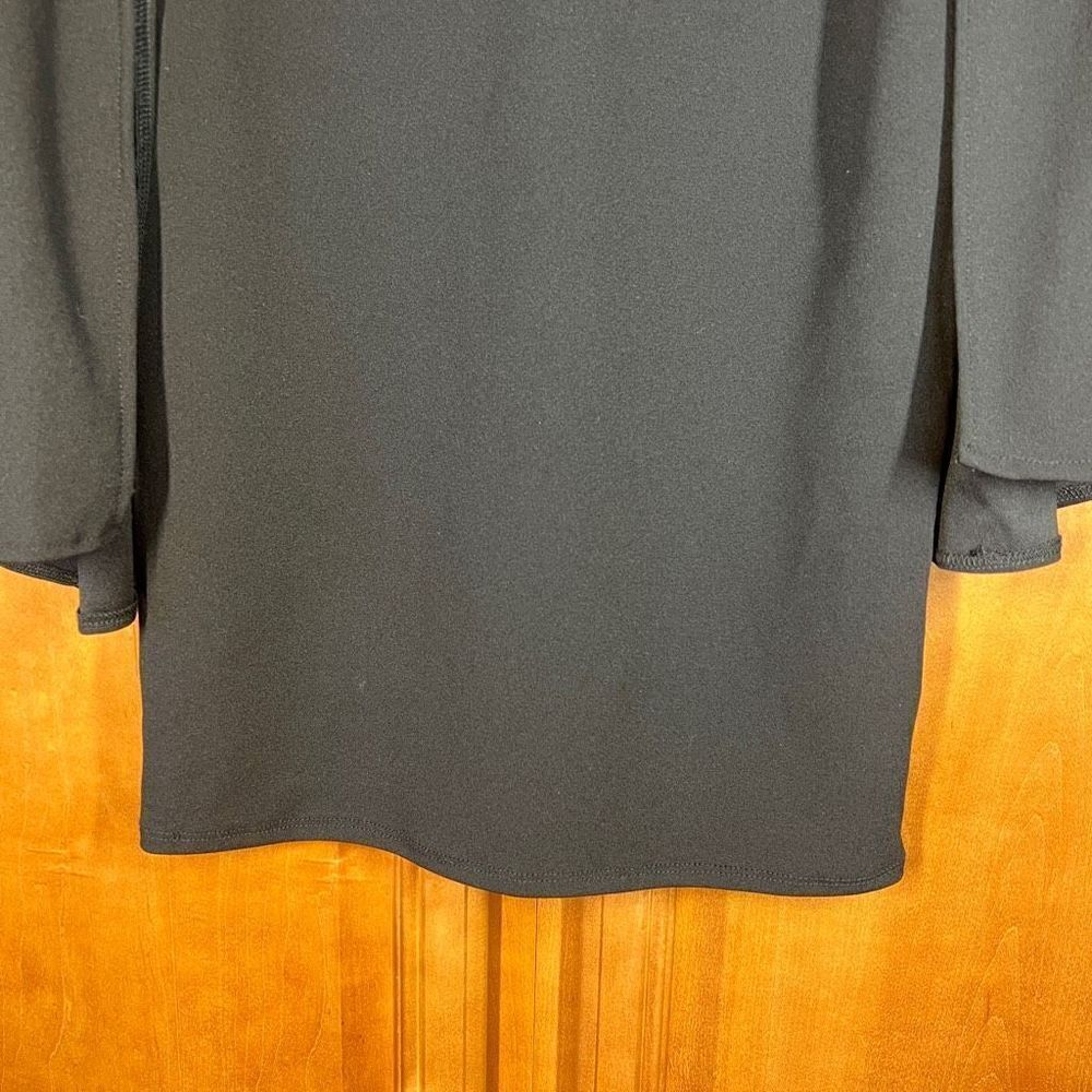 River Island London Black Cape Split Sleeve Bodycon Mini Dress Size US 8 UK 12 - Picture 9 of 11